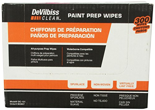 DeVilbiss DV803657 AUTOMOTIVE REFINISHING DC-101 PAINT PREP WIPES (300/BX)