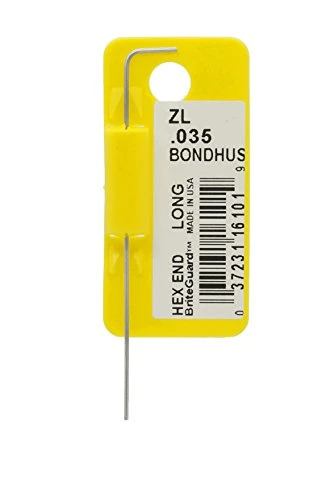 Bondhus BH16101 - Hex L-wrench .035” BriteGuard Plated - Long (Carded) -