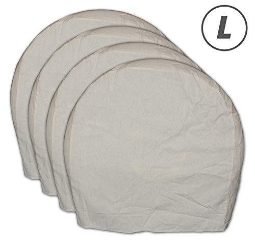 AES Industries AD30238 32" Diameter Heavy Canvas Wheel Paint Masker/Wheel Protection Cover with Stitched-in Flexible Steel Holding Rod - Set of 4
