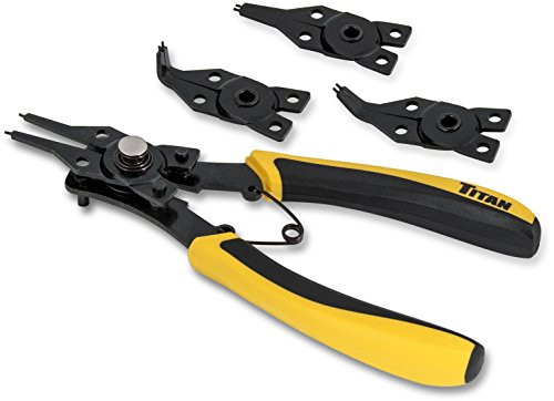 Titan TL18402 4-In-1 Combination Internal/External Snap Ring Plier Set