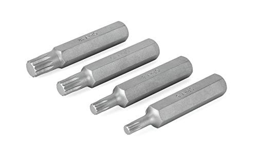 Titan TL16164 1/2" Drive XZN Triple Square Bit Set, 4 Piece