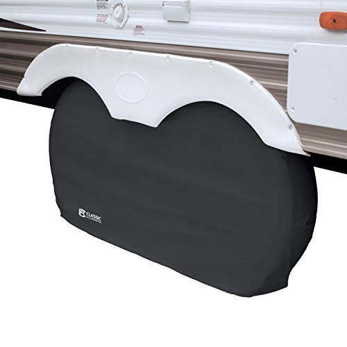Classic Accessories 8024304040 Over Drive RV Dual Axle Wheel Cover, Wheels 27" - 30"DIA, Black, 1-Piece