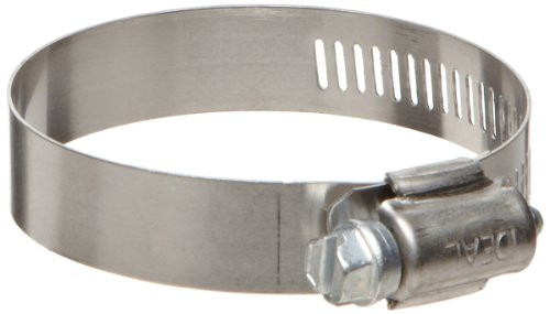 IDEAL DIVISN 5006051 Ideal-Tridon Hy-Gear 50 Series Stainless Steel 201/301 Worm Gear Hose Clamp, General Purpose, 6 SAE Size, Fits 5/16 - 3/8" Hose ID, 10 mm - 22 mm Hose OD Range (Pack of 10)