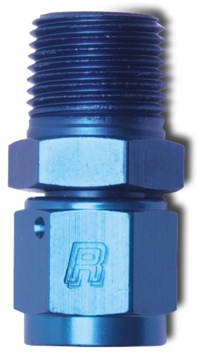 RUSSELL/EDEL 614203 Edelbrock/Russell Blue Anodized Aluminum Straight Female -3AN to Male 1/8" NPT Adapter Fitting
