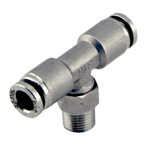 TURBOSMART TS05503055 1/8 NPT TO TEE 1/4 PUSHLOC STAINL