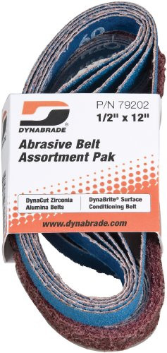 Dynabrade DB79202 1/2-Inch by 12-Inch Belt Assortment Pak, Assorted
