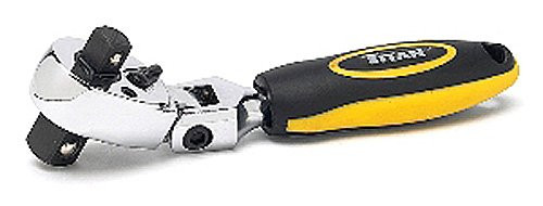 Titan TL12351 3/8-Inch and 1/2-Inch Drive x 6-Inch 72-Tooth Flex Head Dual Head Stubby Ratchet