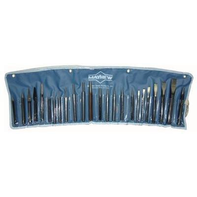 Mayhew MAY61050 Pro 61050 Punch and Chisel Kit, 24-Piece