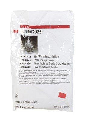3M MMM7025 Half Facepiece Reusable Respirator 6200/07025(AAD), Respiratory Protection, Medium(Pack of 1)