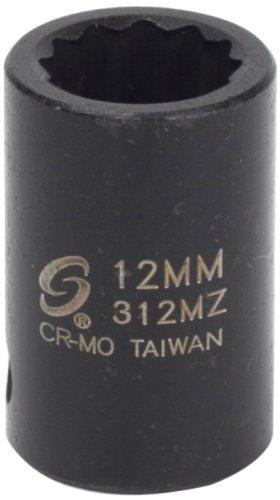 Sunex SUN312MZ 312mz 3/8-Inch Drive 12-Mm 12-Point Metric Standard Impact Socket