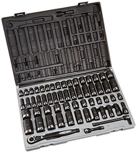 Grey Pneumatic GRE81259CRD 81259CRD 3/8" Drive 59pc Standard/Deep Length Fractional and Metric Duo-Socket Set - 12
