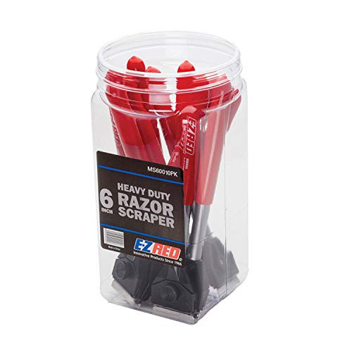 E-Z Red EZMS60010PK COMPANY MONSTER 6 SCRAPERS (JAR OF 10 MS600)