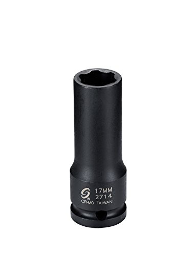 Sunex SUN2714 1/2-Inch Drive 17mm Covex Extra Thin Wall Mercedes Benz Wheel Lug Socket