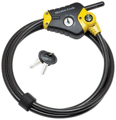 MASTERLOCK MSL8413XDPF MASTERLOCK 8413DPF Python Adjustable Locking Cable, 6-Foot x 3/8-inch