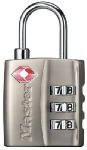 MASTERLOCK MSL4680DNKL MASTERLOCK TSA-Accepted Set-Your-Own Combination Lock, Nickel