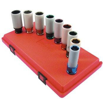 Sunex SUN2849 International 2849 9 Pc. 1/2" Dr. Extra Thin Wall Wheel Protector Impact Socket Set