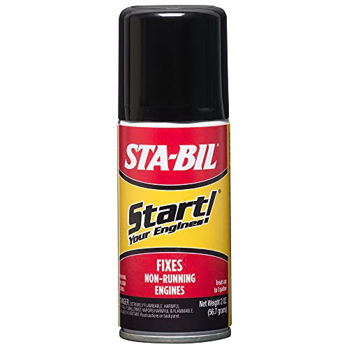 303 21214 STA-BIL Start Your Engines! - Fixes Non-Running Engines - A Jump Start In A Can - Revitalizes Fuel System - Safe For 2 And 4-Cycle Engines - Ensures Quick, Easy Starts, 2 fl. oz. ()