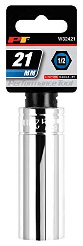Wilmar W32421 Performance Tool 1/2" Drive 6-Point Socket, 21mm
