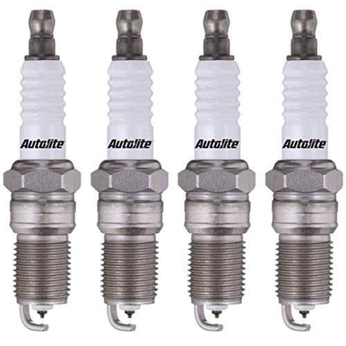 AUTOLITE APP606 Double Platinum Core Spark Plugs Resistor Tapered 14mm x 1.25 Thread (Quantity 4)