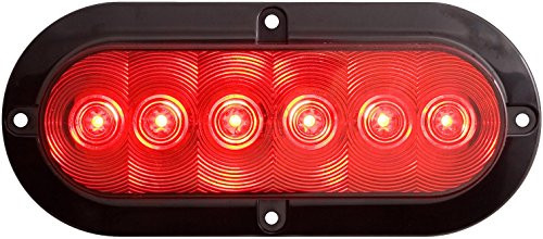 Optronics STL73RBP 6" Oval Sealed LED Stop/Turn/Tail Light, Red