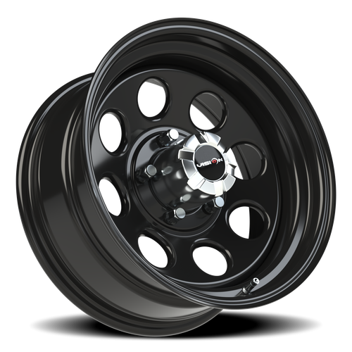 Vision Wheel 5x5.5 inch 8-Lug Black Soft8 Steel Wheel