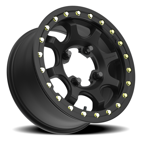 Vision Wheel 4-156 Satin Black with Ring, Bolt Pattern 4x156mm