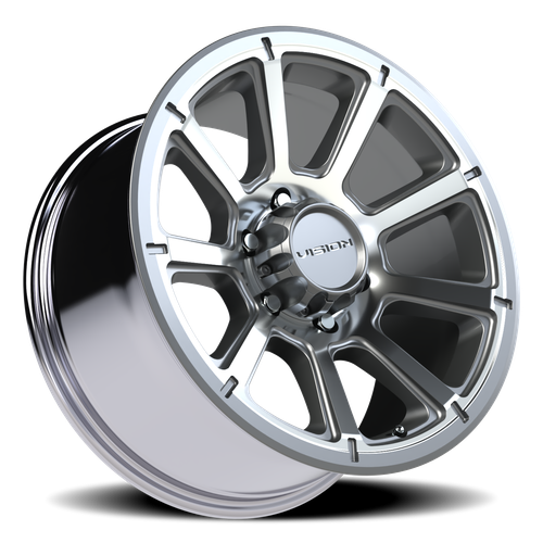 Vision Wheel 6x5.5" Gunmetal Turbine Wheel