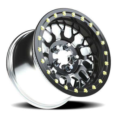 Vision Wheel 5x114.3 Gloss Black Machined Storm Wheel