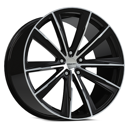 Vision Wheel 5-112 GBMF Splinter Gloss Black Machined Automotive Wheel