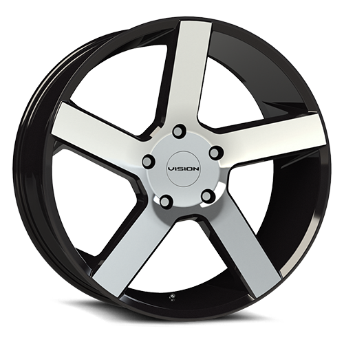 5-120 GBMF VIS Switchback Gloss Black Machined Wheel