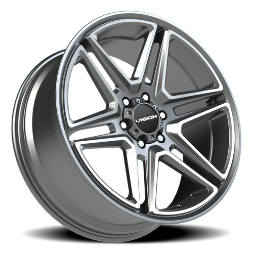 Vision Wheel 6-139.7 GMMF Wedge - Gloss Black Machined Finish Rim