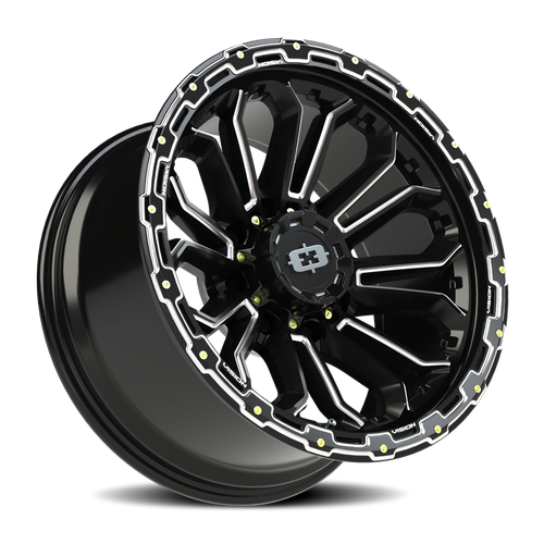 Vision Wheel 8x6.5 GBLK Gloss Black KORUPT Automotive Wheel