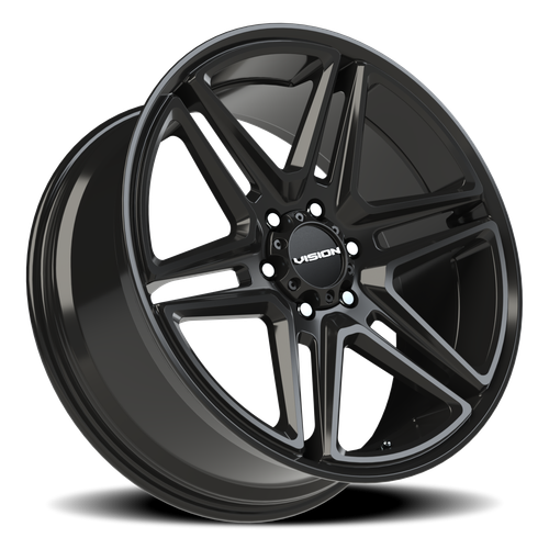 6-139.7 GB Vision Wedge Wheel – Gloss Black Automotive Rim