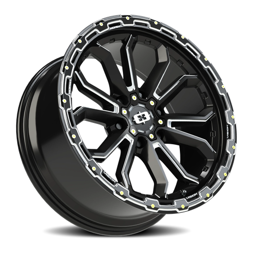 Vision Korupt 6x5.5 Gloss Black Machined Spoke Wheel