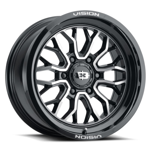 Vision RIOT 6x135 Gloss Black Machined Finish Wheel