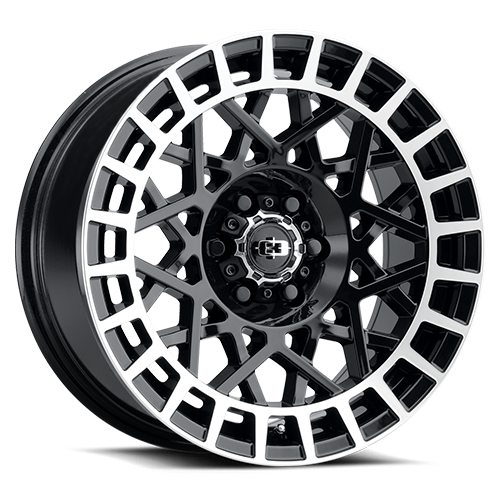 Vision Savage 6-Lug 114.3mm Gloss Black Machined Wheel