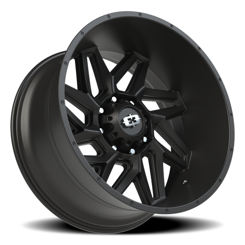 Vision Spyder 8-Lug 165.1mm Bolt Pattern Satin Black Wheel