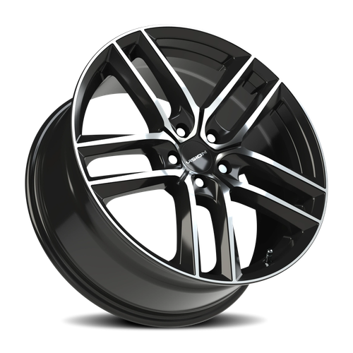 Vision Wheel 5x4.5 Gloss Black Machined Finish Automotive Wheel