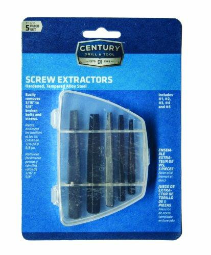 Century Drill & Tool CDT73215 Century Drill and Tool 73215 Square Flute Screw Extractor Set, 5-Piece