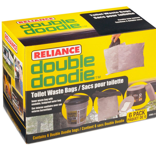 Reliance 4004461 Products Double Doodie Toilet Waste Bags (6-Pack)