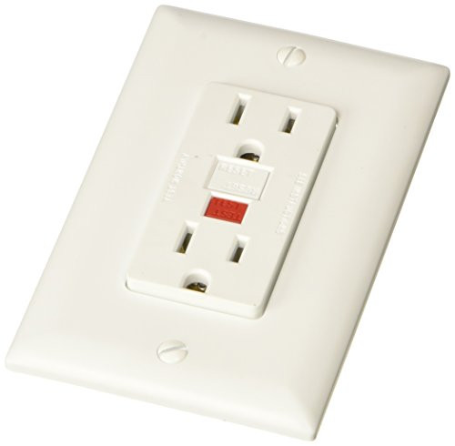 RV DESIGNER350-S801 GFCI OUTLET-DUAL W/CVR WHT