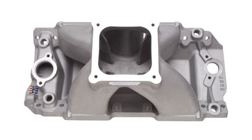 Edelbrock ede2897 Edelbrock Manifold BBC Super Victor 632 Tall Deck Conventional Rect Port Heads