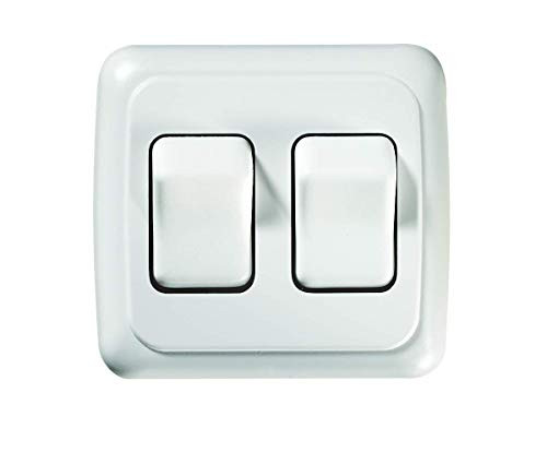 RV DESIGNER350-S533 SWITCH-WALL DBL ON-OFF WHITE