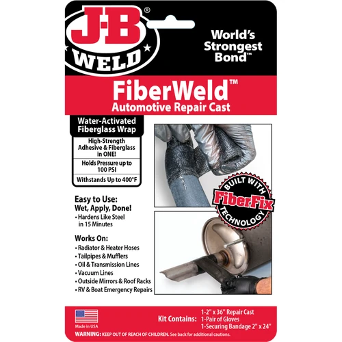 JB Weld JBW38237 JB WELD FIBERWELD AUTOMOTIVE REPAIR CAST KIT 2IN X 36IN CARDED