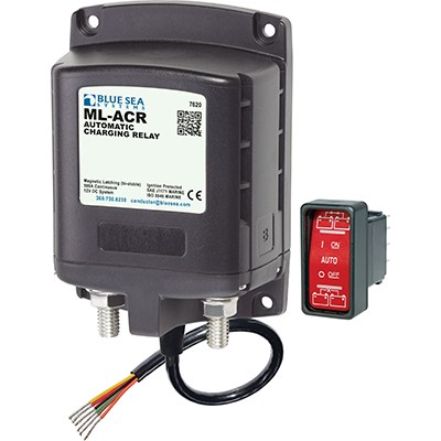 BLUE SEA SYSTEMS BS-7620 Blue Sea ML-Series Automatic Charging Relay (Magnetic Latch) 12VDC Marine , Boating Equipment