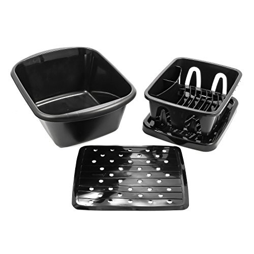 CAMCO RV 43518 SINK KIT W/DISH DRAINER BLK