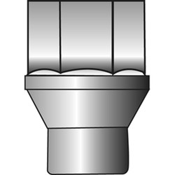 7902  EXC 7/16 3/4 HEX BULGE SEAT OPEN END ET-STYLE LUG NUT (1.00" TALL)