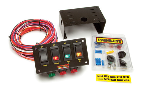 Painless Performance PAN50301 RACE PANEL 4SWITCH FUSED