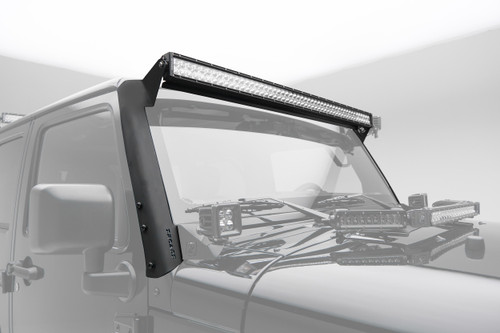 0718 WRANGLER A PILLAR ROOF LEVEL LED LIGHT BAR MOUNT W/50IN STRAIGHT LED & W