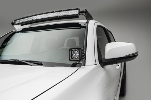 1622 TACOMA HOOD HINGES LED LIGHT BAR MOUNTS W/TWO 3IN CUBE LED WORK LIGHTS &